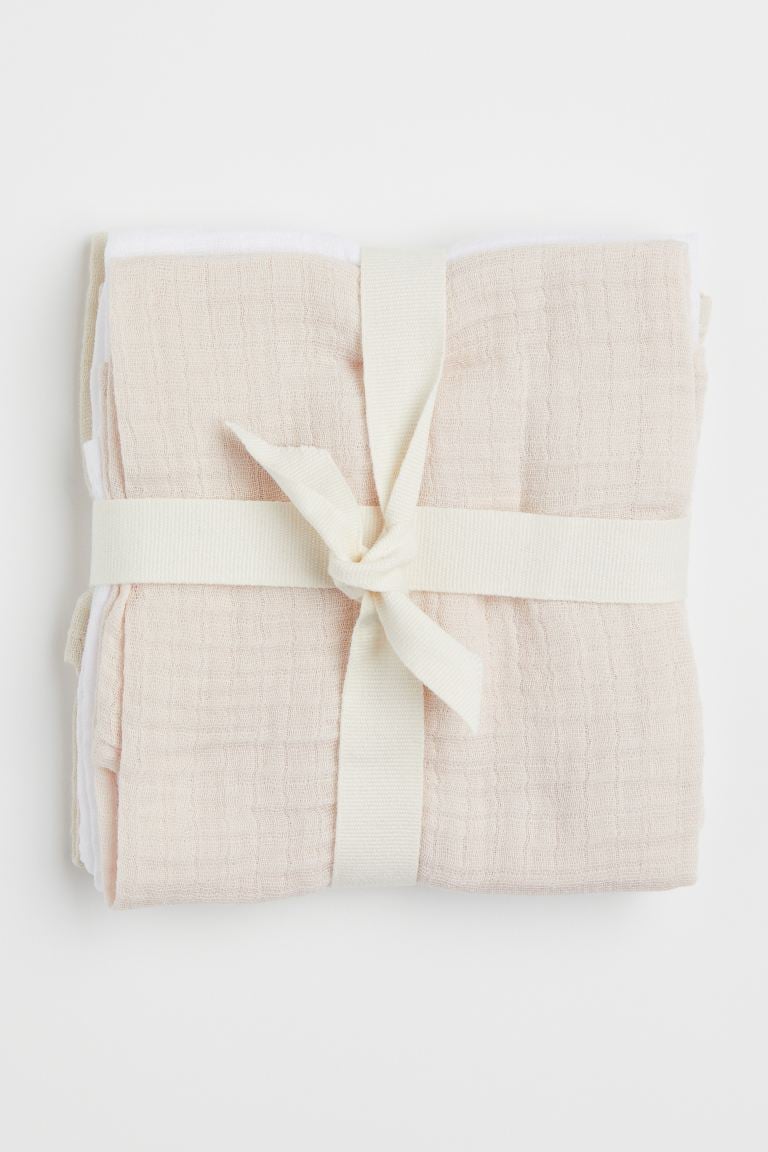 Set of 3 muslin baby blankets